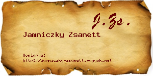 Jamniczky Zsanett névjegykártya