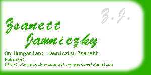 zsanett jamniczky business card